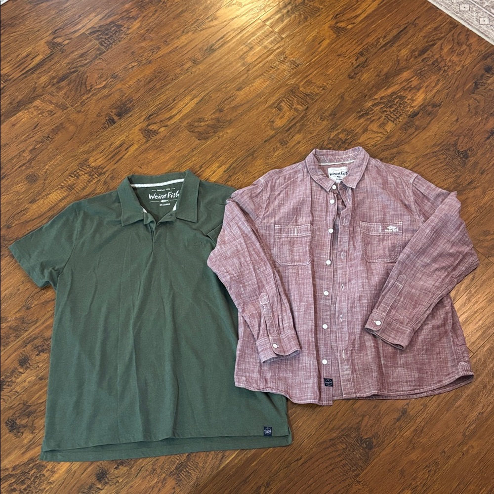 Weird Fish Mens Jetstream Eco Friendly  Polo Shirt & 100% cotton button down XXL